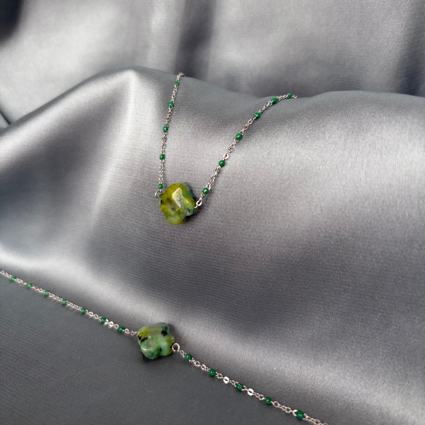 PARURE - TRÈFLE VERT