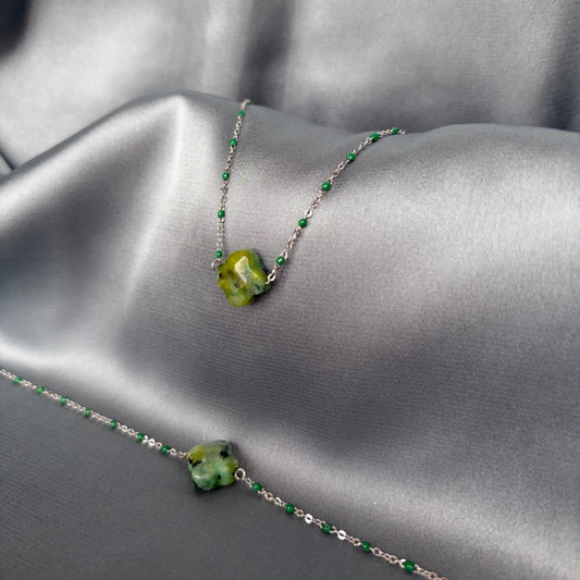 PARURE - TRÈFLE VERT